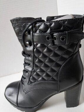 G by GUESS Women's Fashion Ankle Boots Size 9M Side Zipper |Lace | Preowned